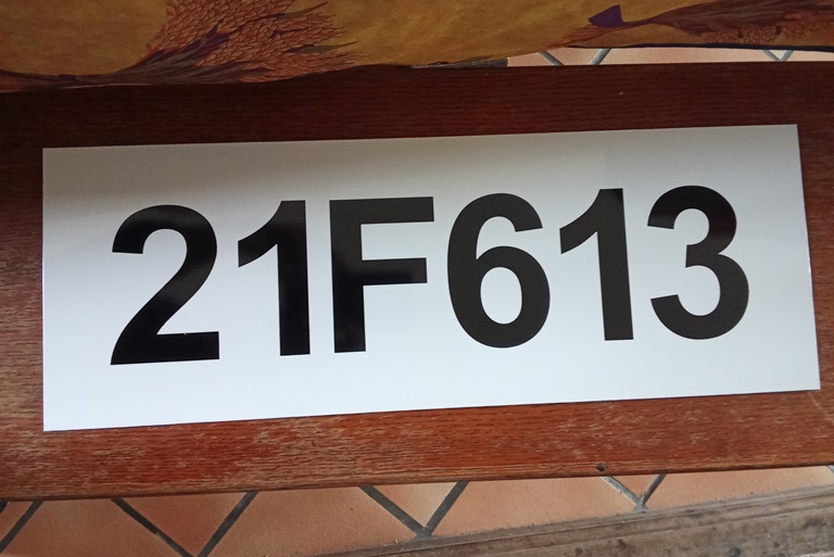 Photo du panneau d identification